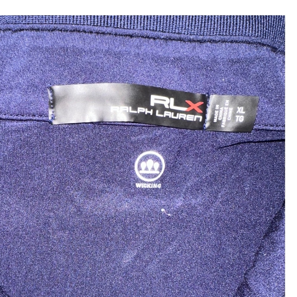 RLX Ralph Lauren Ryder Cup 2018 Mens XL Short‎ Sleeve Polo Shirt Blue - Picture 3 of 9